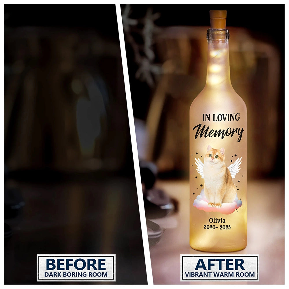 Pet Memorial Bottle Light – Your Light Will Always Shine in My Heart